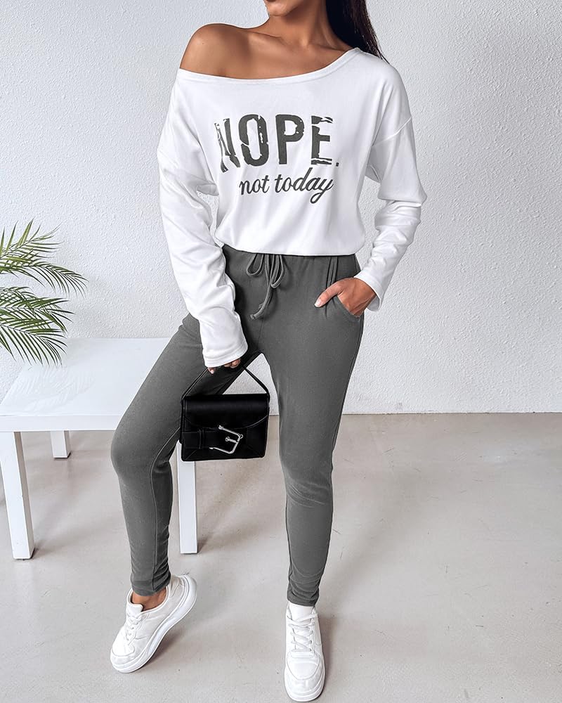 Thumbnail 2 de CHICME Tracksuit Off-Shoulder 2-Piece Set