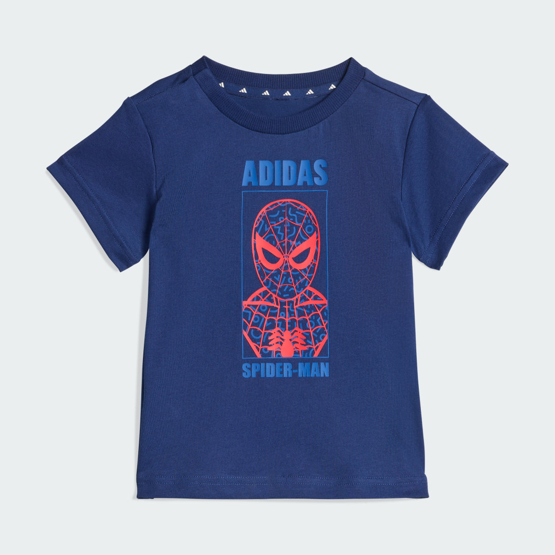 Detalle 2 de Conjunto con camiseta Adidas Marvel Spider-Man – Azul