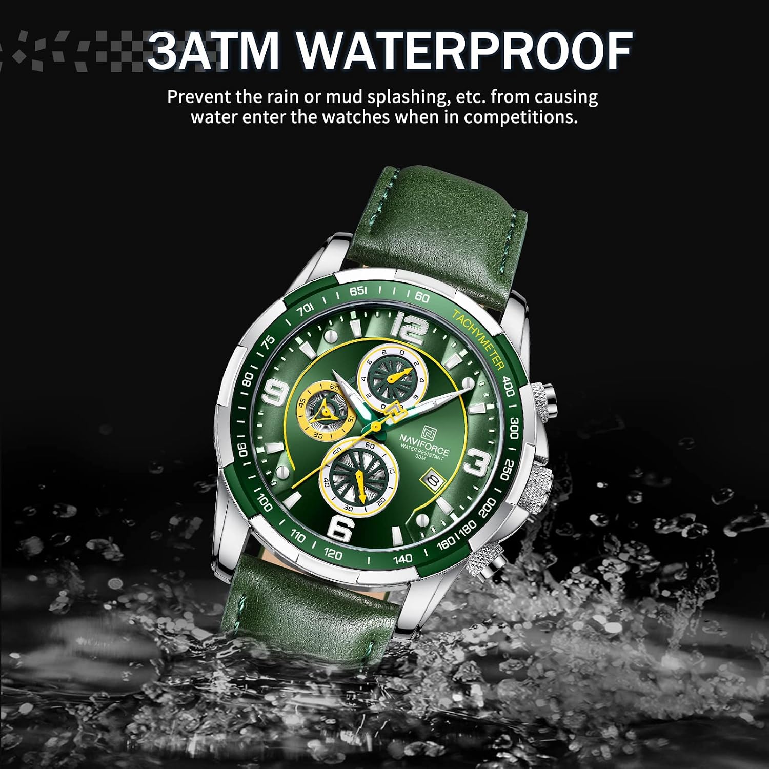 Thumbnail 3 de Naviforce Orologio sportivo cronografo analogico al quarzo da uomo — cinturino in pelle