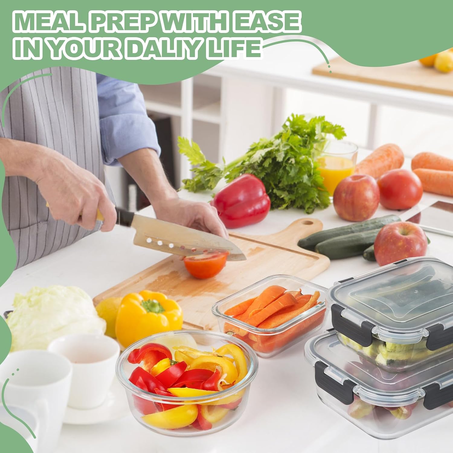 Thumbnail 5 de Skroam 12-pack glass food storage containers 🍱