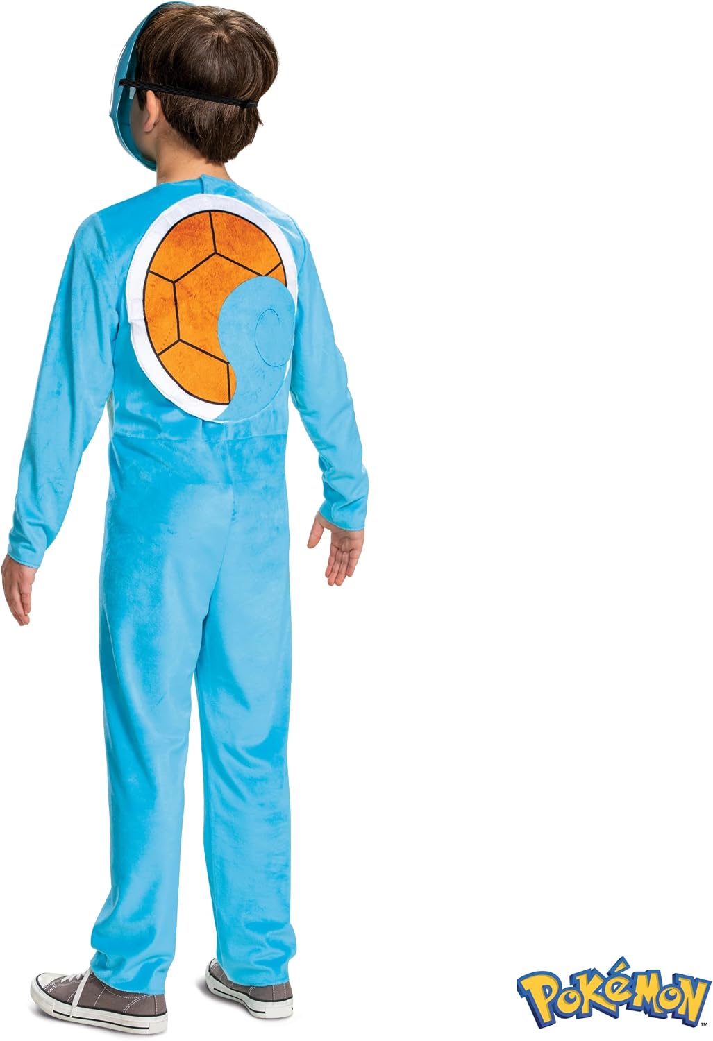 Detalle de Disguise Squirtle-kostuum voor kinderen met blauwe jumpsuit en hoofddeksel