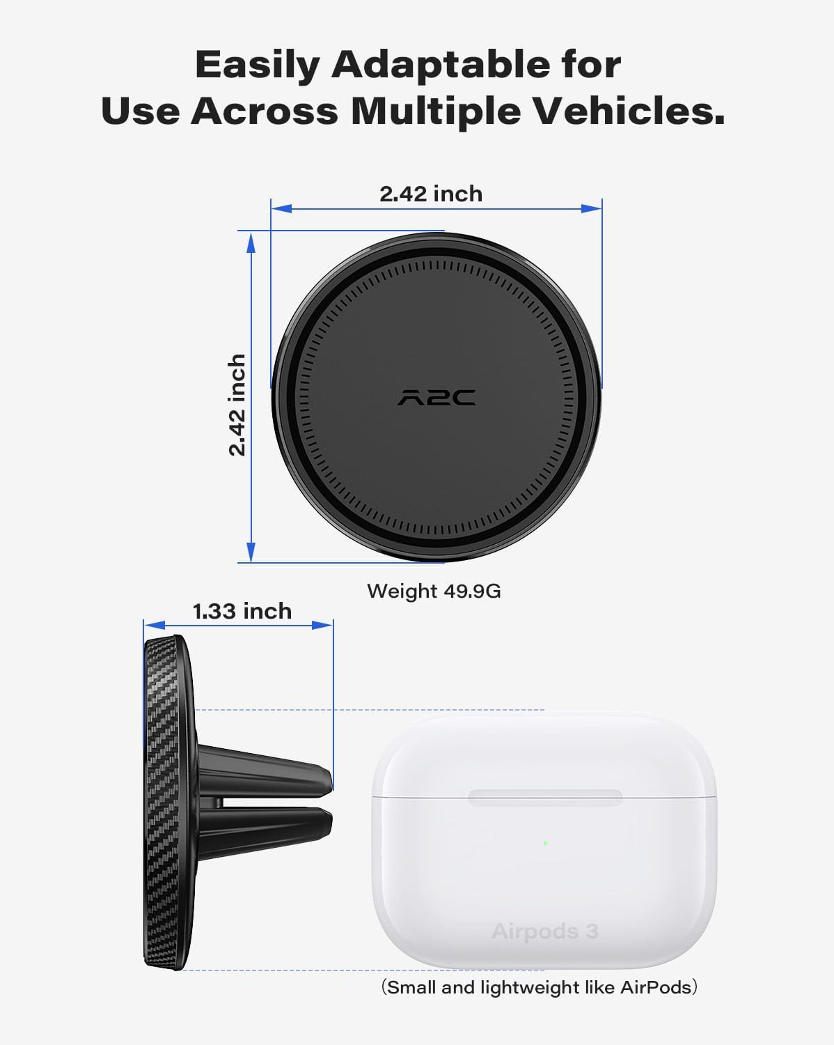 Detalle de MagSafe car phone holder 18N magnetic
