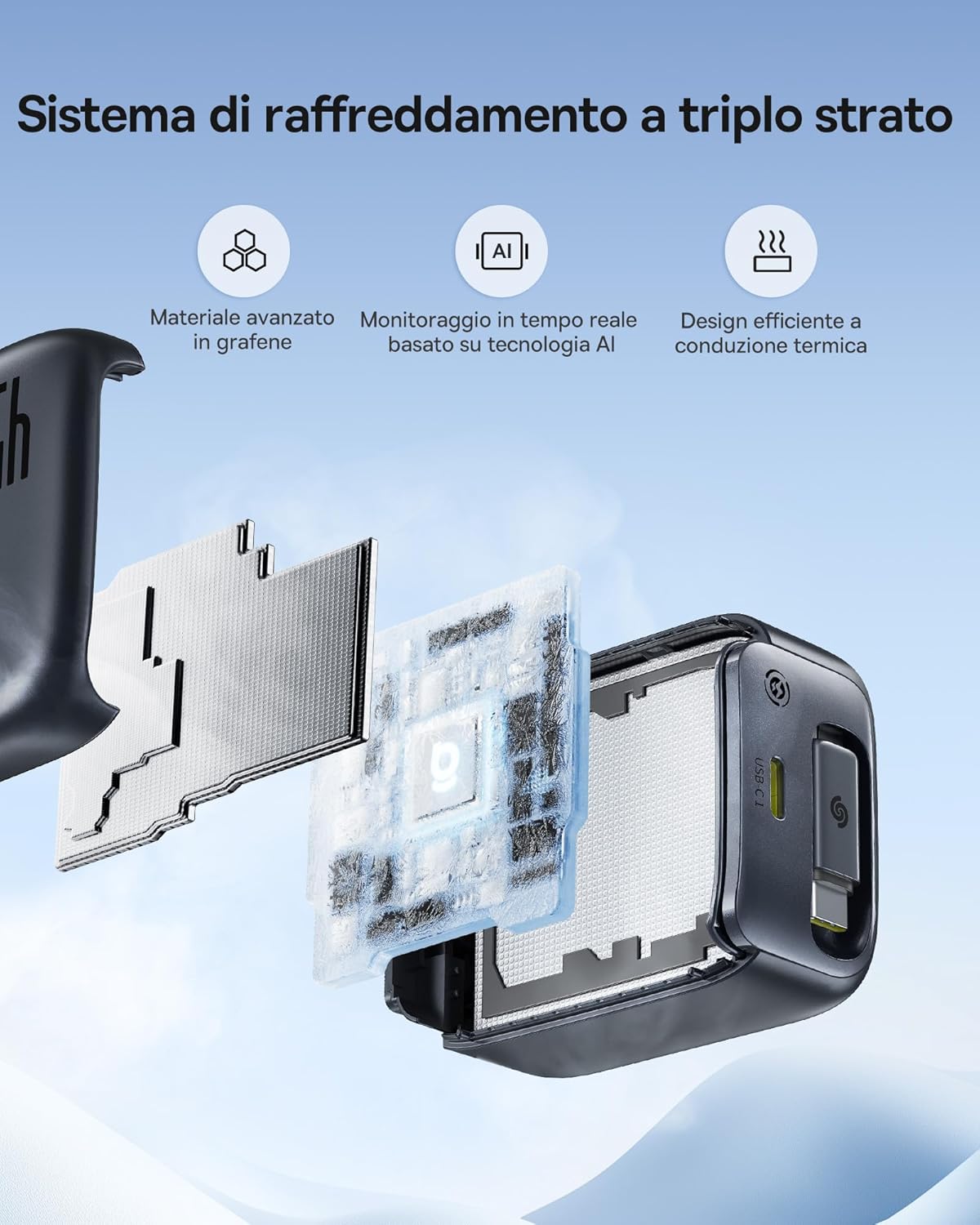 Thumbnail 5 de Baseus Enercore 45 W caricatore USB‑C con cavo retrattile