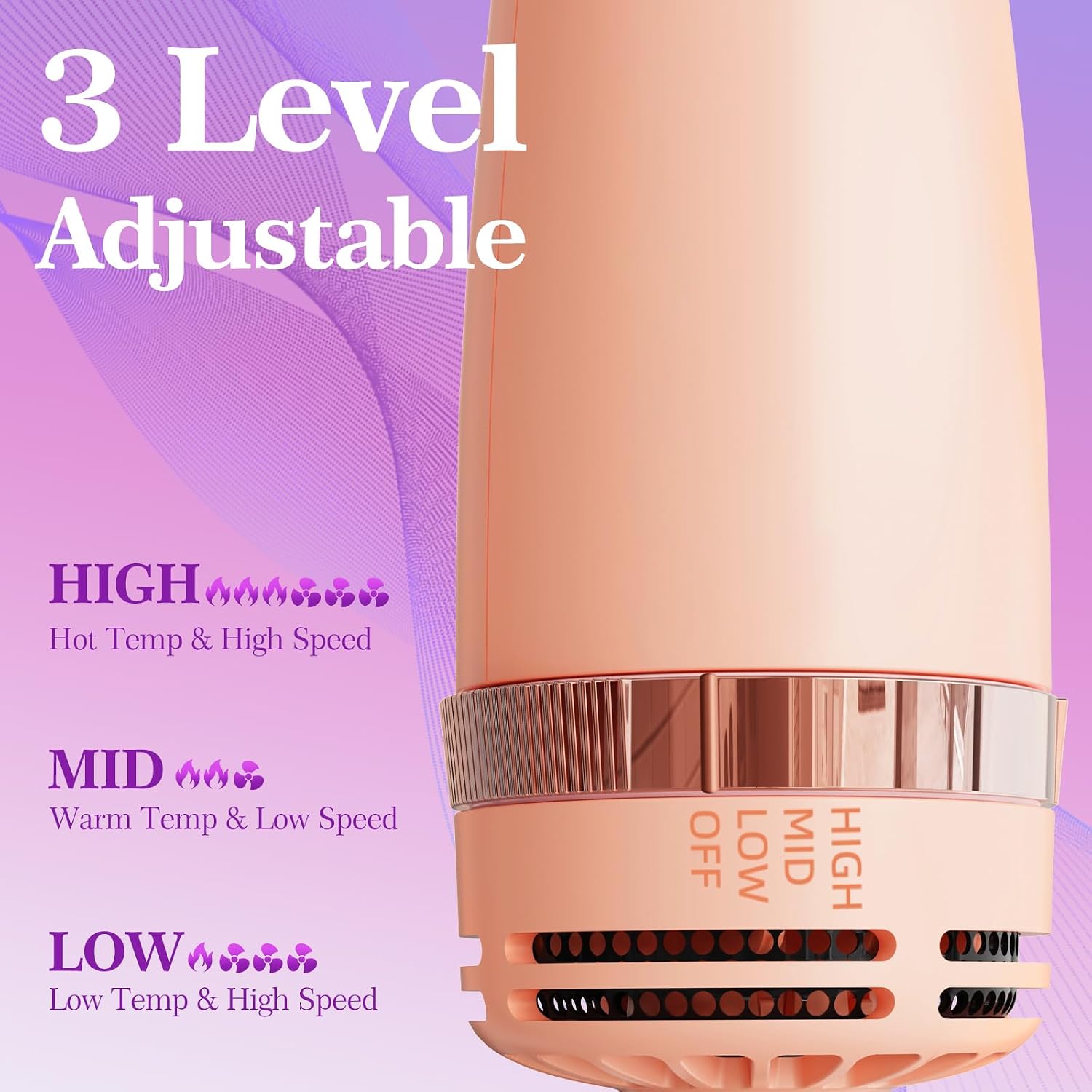 Detalle 2 de Voseki 4-in-1 Hair Dryer Brush โ Mini Oval Hot Air Brush ๐