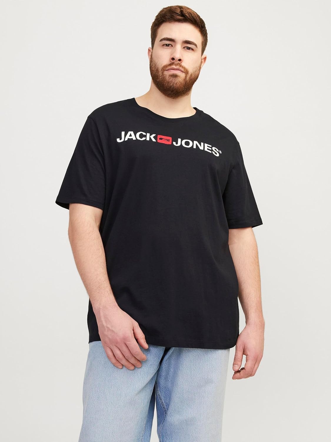 Detalle 2 de JACK & JONES Herren T‑Shirt Plus Size Logo T-Shirt