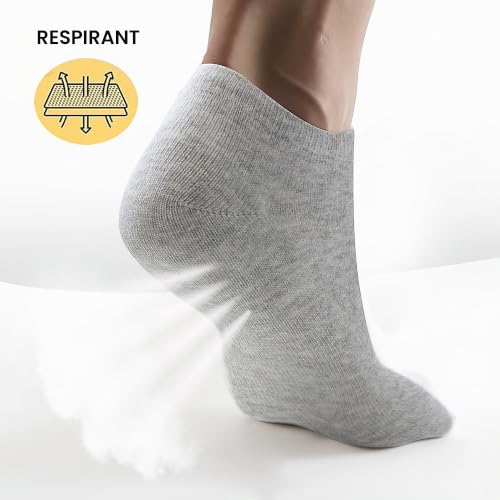 Thumbnail 3 de 12 Paires Chaussettes Basse Lakpoau – Homme/Femme, Noir et Gris, 39–42