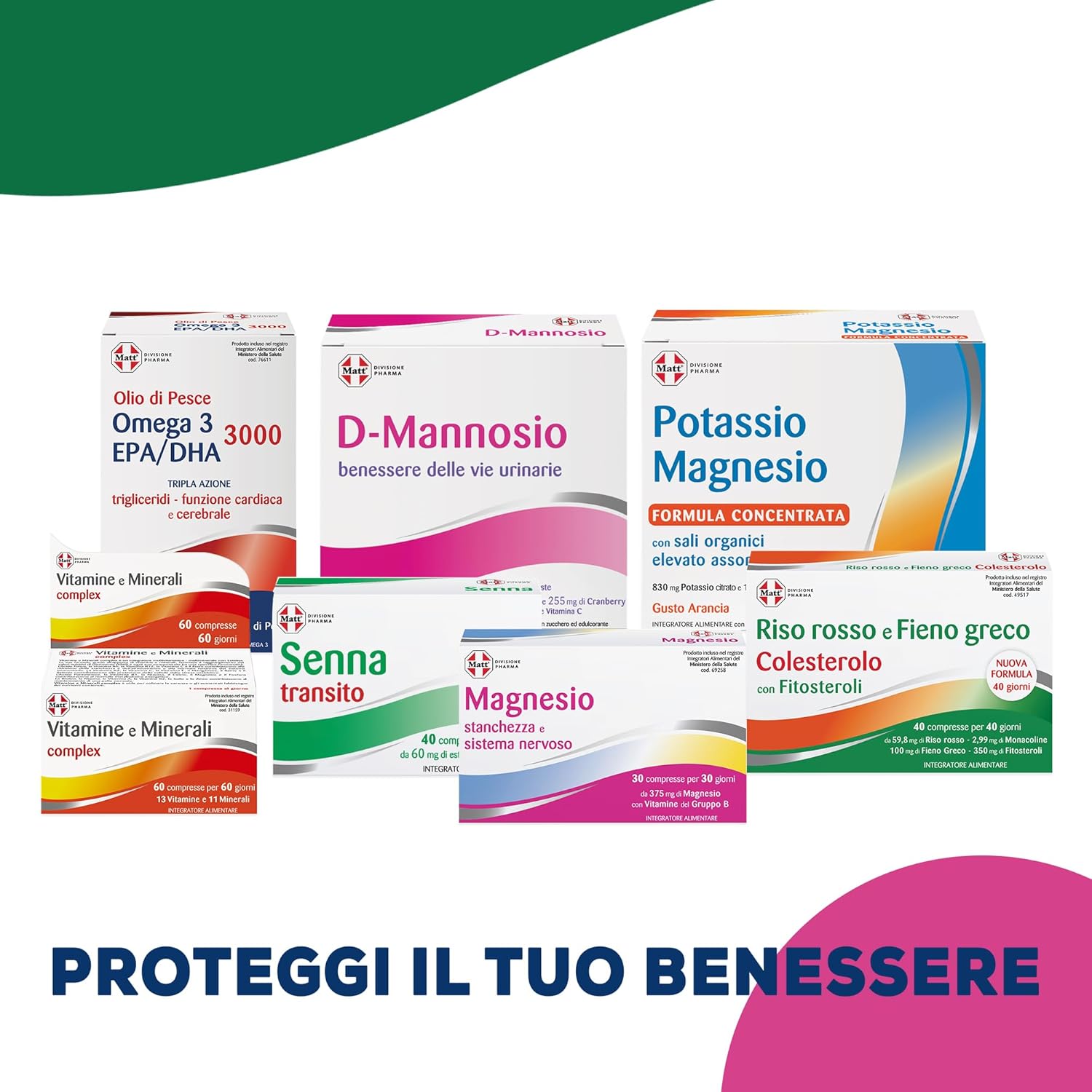 Detalle 2 de Matt Divisione Pharma Integratore Multivitaminico e Multiminerale, 60 Compresse