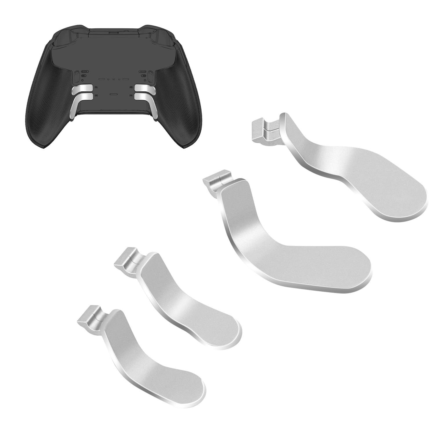 Detalle 2 de Mcbazel 4 Stück Metall Trigger Paddles für Xbox Elite/Elite Series 2 Controller