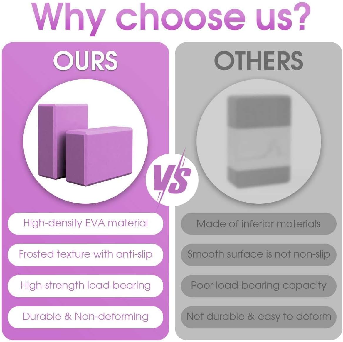 Thumbnail 2 de Yoga blocks set 2pc EVA foam, 23 x 15 x 7.7cm