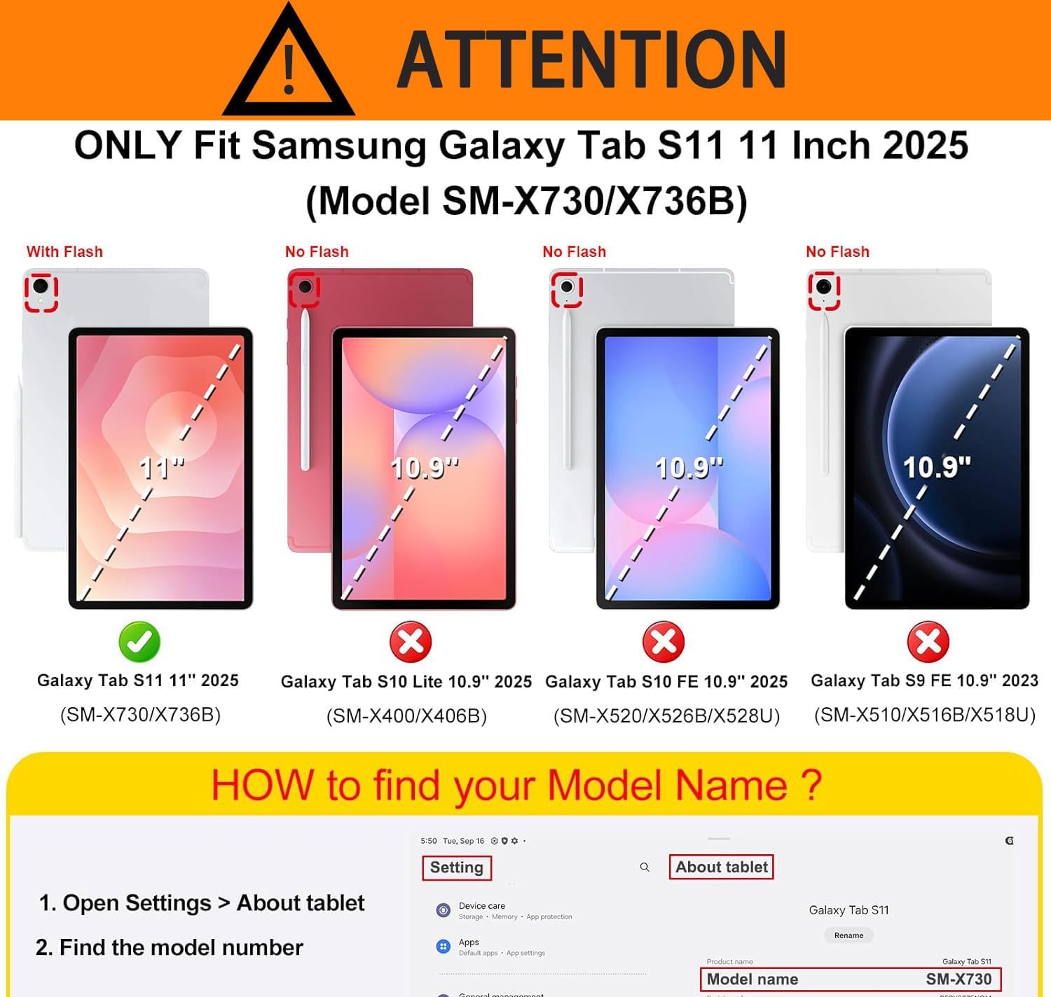 Thumbnail 1 de CXTCASE Hülle für Samsung Galaxy Tab S11 2025 11" (SM-X730/X736/X736B) – Multi-Winkel-Folio Flip in Blau