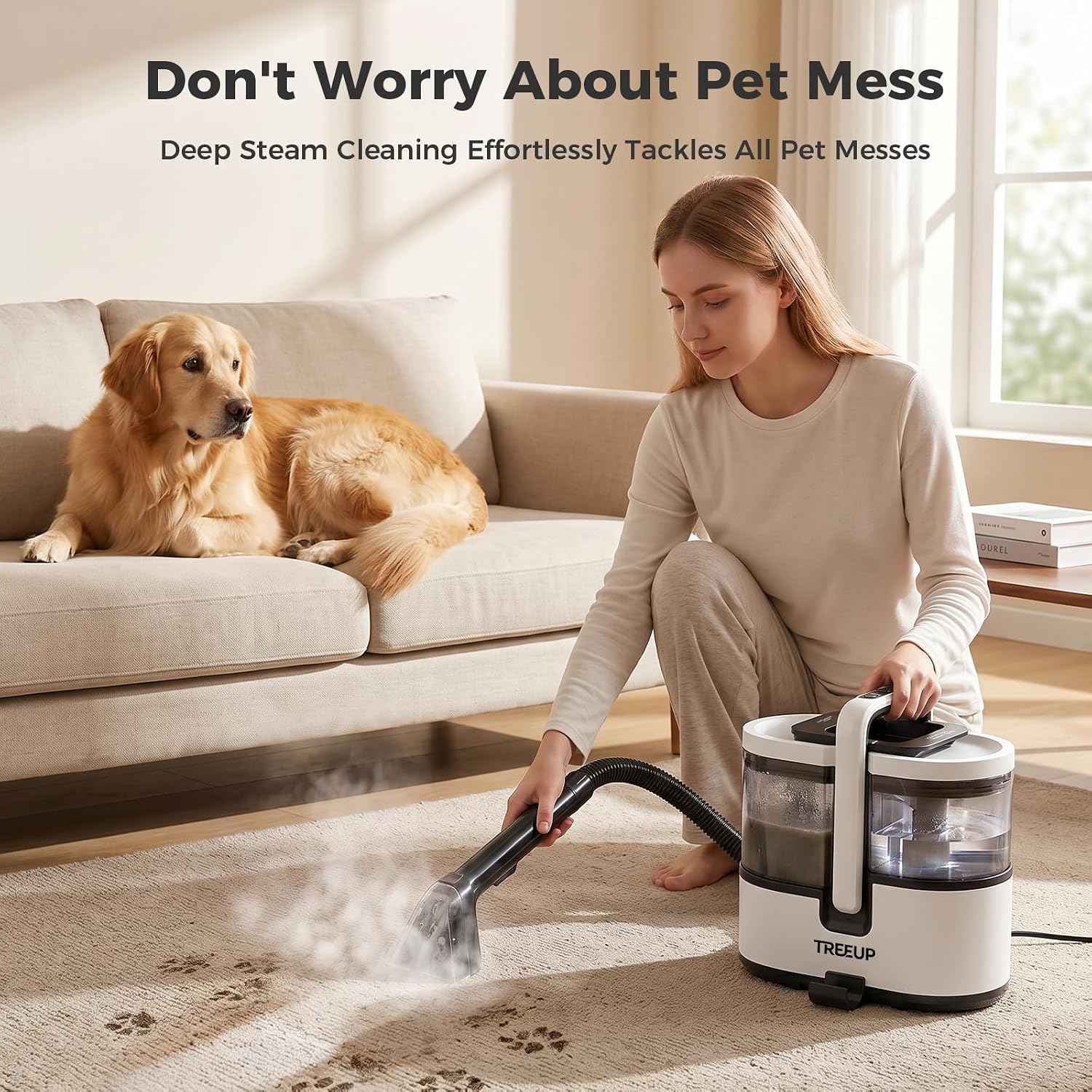 Thumbnail 5 de TREEUP C7 Max 3-in-1 Carpet Steam Cleaner, 18 kPa Suction, Steam and Hot Water