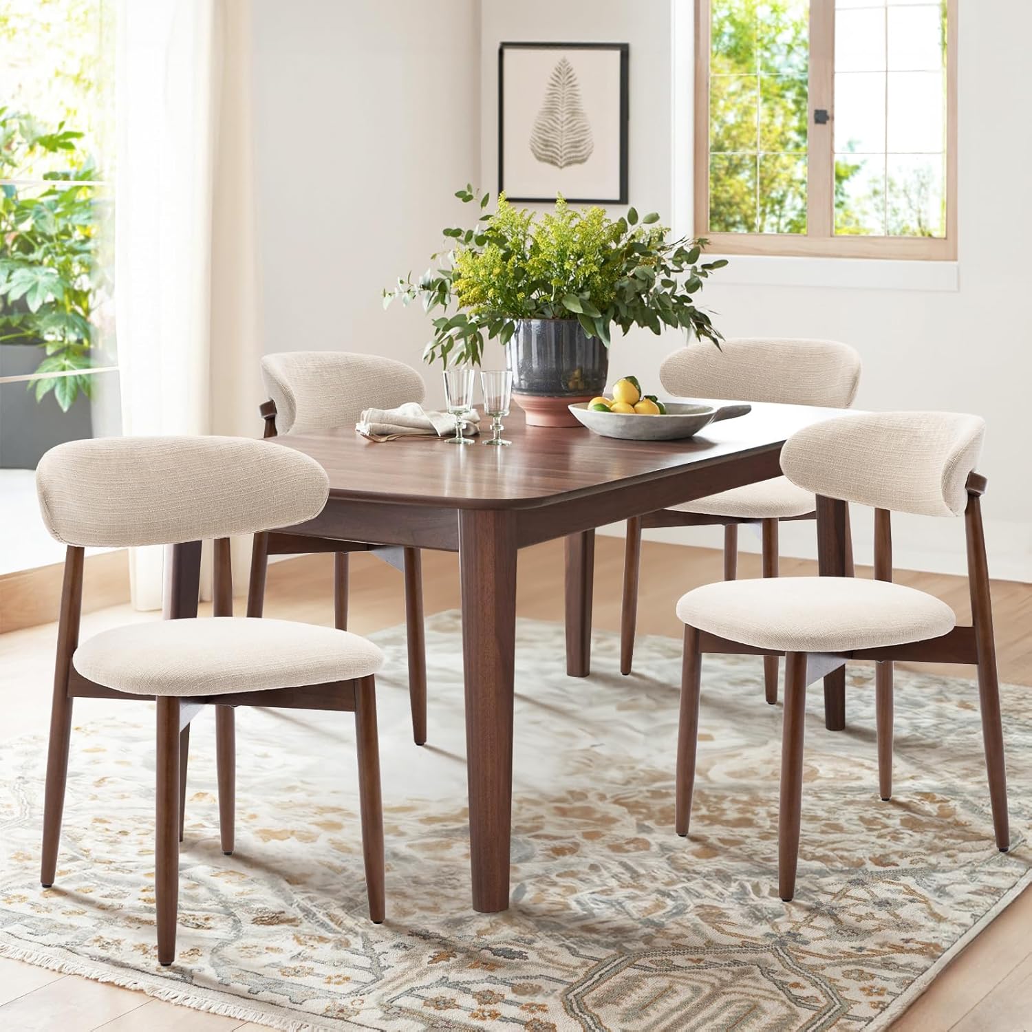 Detalle 2 de COLAMY Modern Dining Chairs Set Upholstered 4