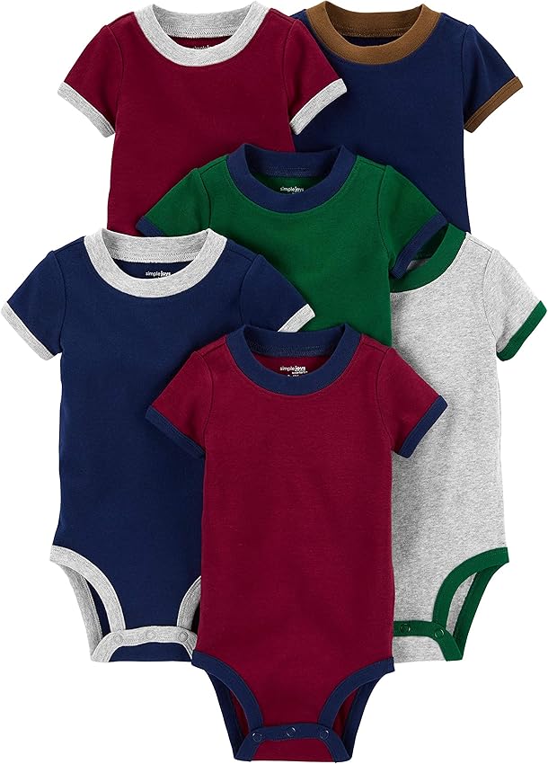 Simple Joys Carter’s bodysuit algodon 0 meses pack 6