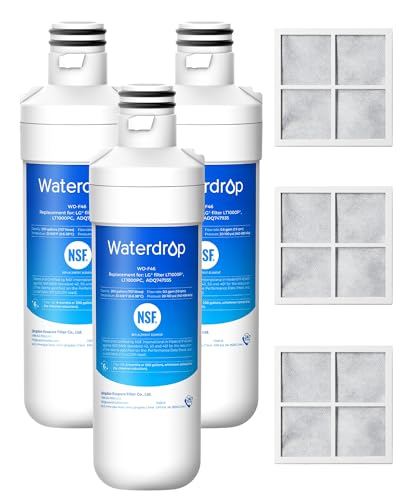 Detalle de Waterdrop ADQ747935 Refrigerator Water Filter and Air Filter, 3 Combo