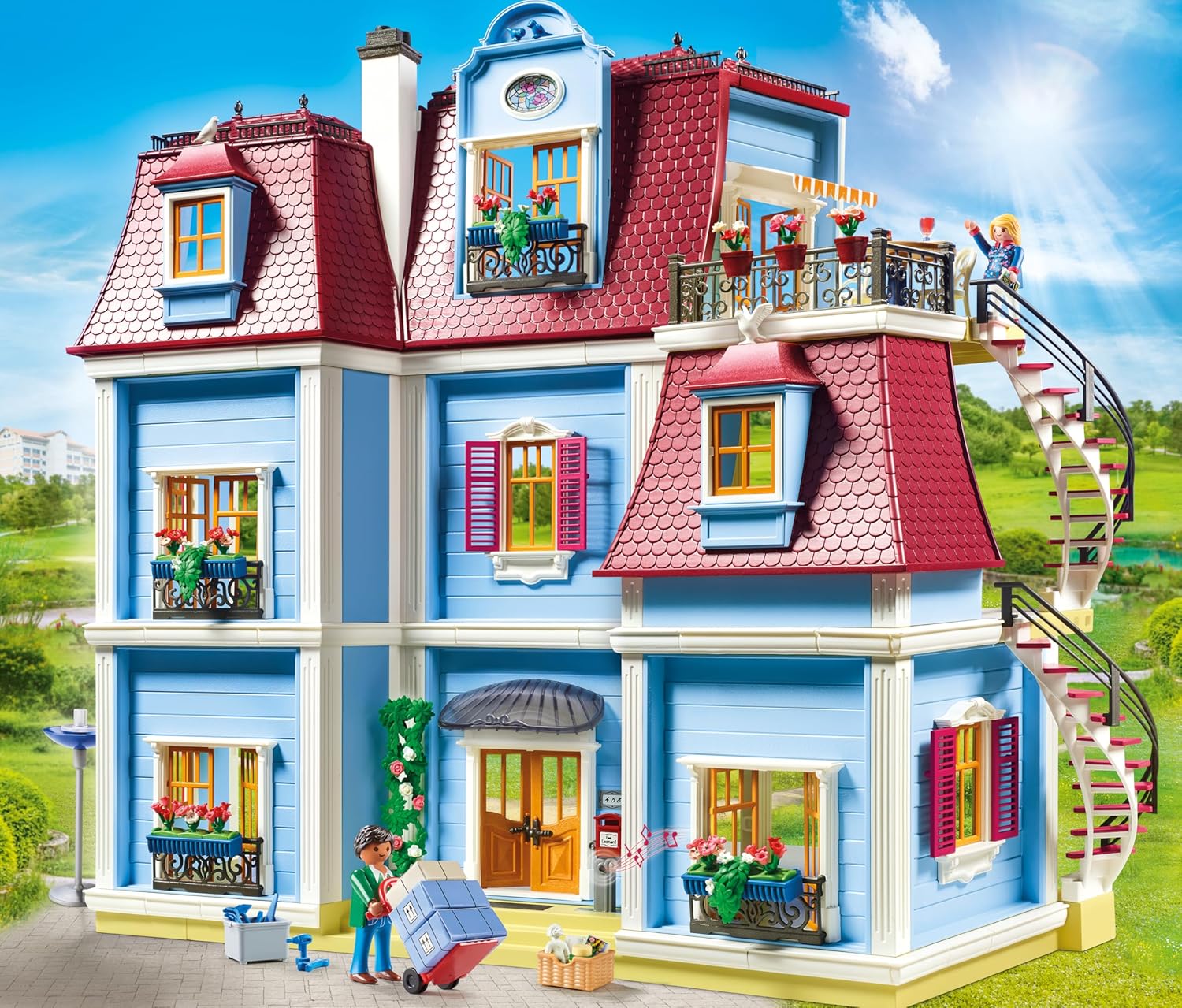 Thumbnail 1 de PLAYMOBIL Mein Großes Puppenhaus 70205 – Mit klingelnder Tür & umfangreichem Zubehör