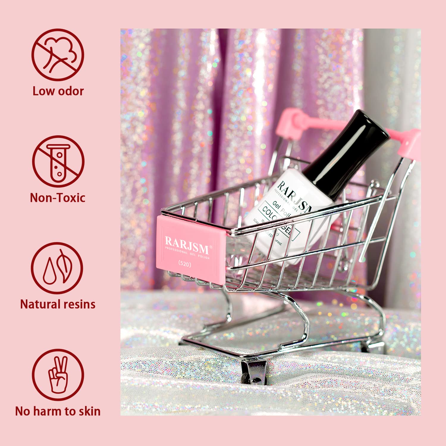 Detalle de RARJSM Glitter Gel Nail Polish 15ml