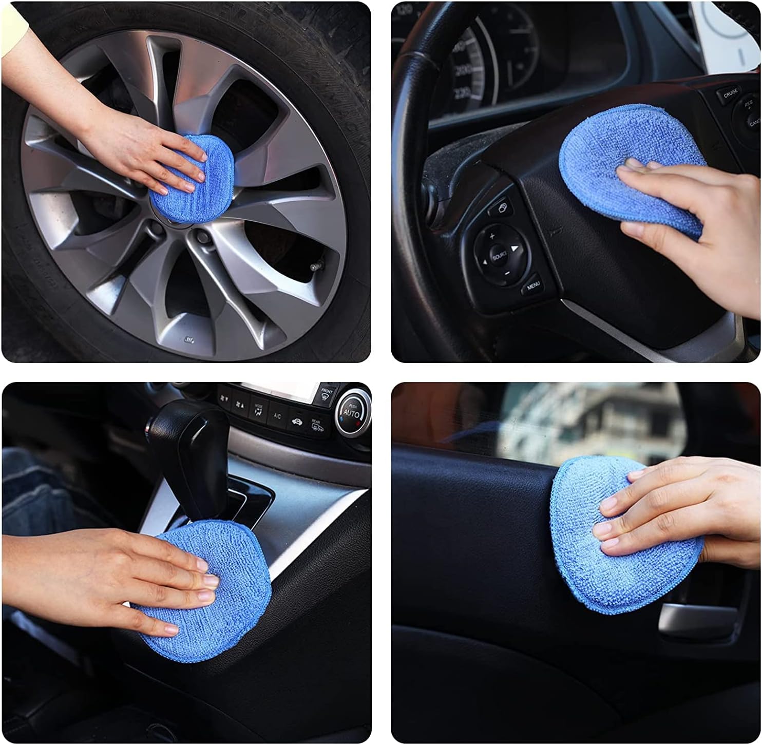 Detalle 2 de FONAROLL Microfiber Wax Applicator Pads (5" Diameter, 6 Pack)