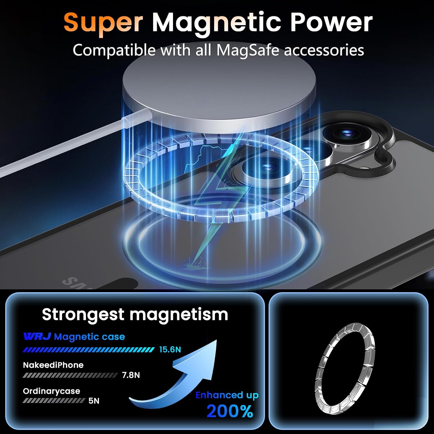 Thumbnail 1 de WRJ Magnetic Matte Case for Galaxy S26+