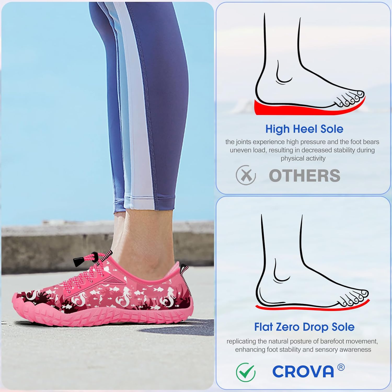 Thumbnail 6 de Kids Built-in Heel Grips Water Shoes with Wide Toe Box and 360° Protection for Beach, Pool & Hiking