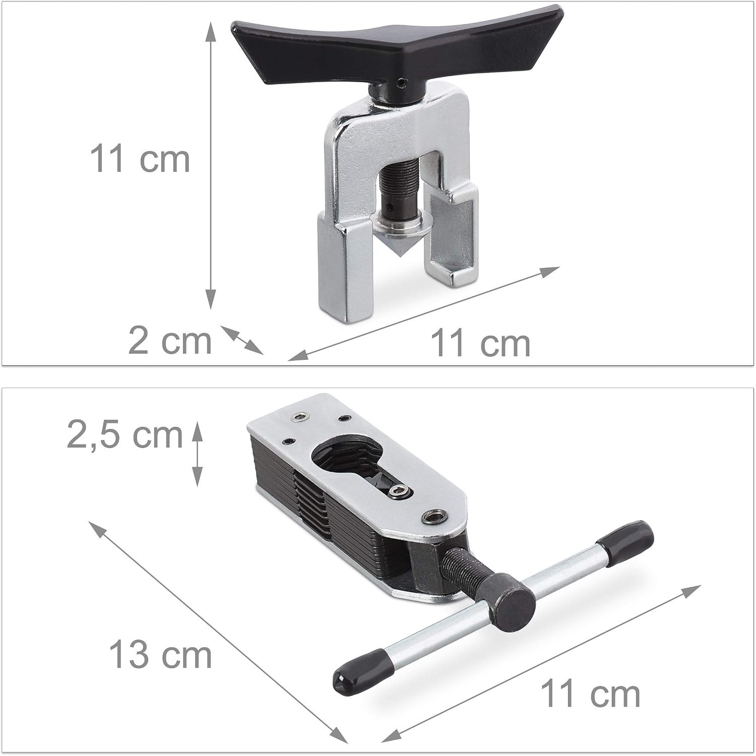 Thumbnail 3 de Relaxdays Évaséur universel pour tuyaux 4,7 à 16 mm (3/16-5/8) en cuivre et aluminium – argent/Noir