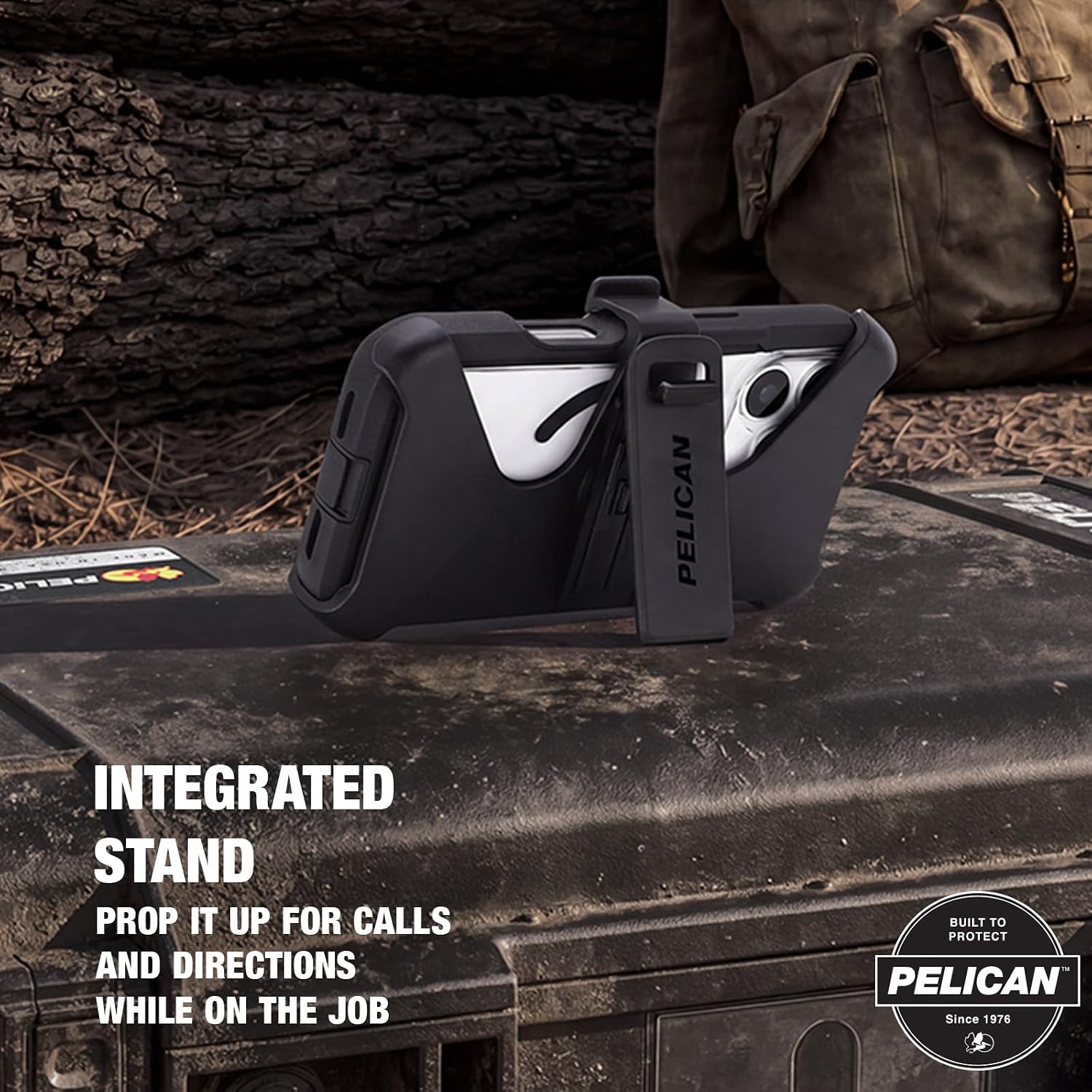 Detalle de Pelican Voyager iPhone 18 Pro用ケース MagSafe対応・2層構造・ベルトクリップホルスター付き