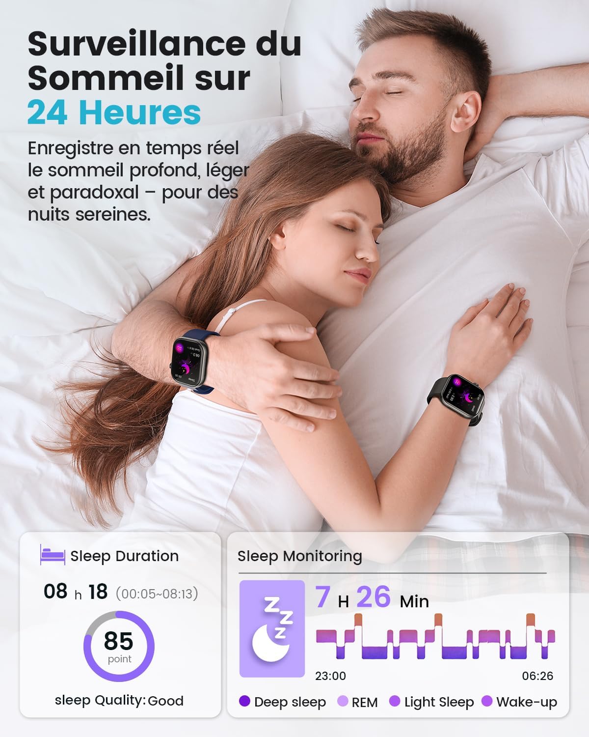 Thumbnail 2 de 2026 Nouvelle Montre Connectée Homme avec ECG et Suivi Santé – 1,97" AMOLED, 140+ Modes sport, HRV et SpO2