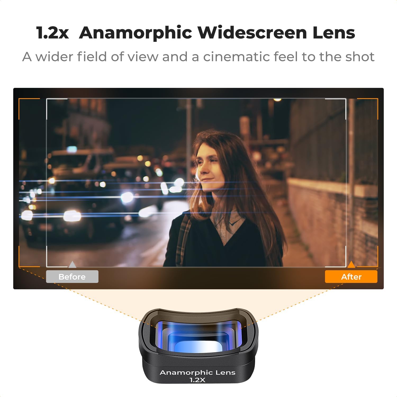 Detalle de K&F CONCEPT Magnetic 1.2X Anamorphic Lens Filter for Osmo Pocket 3/4