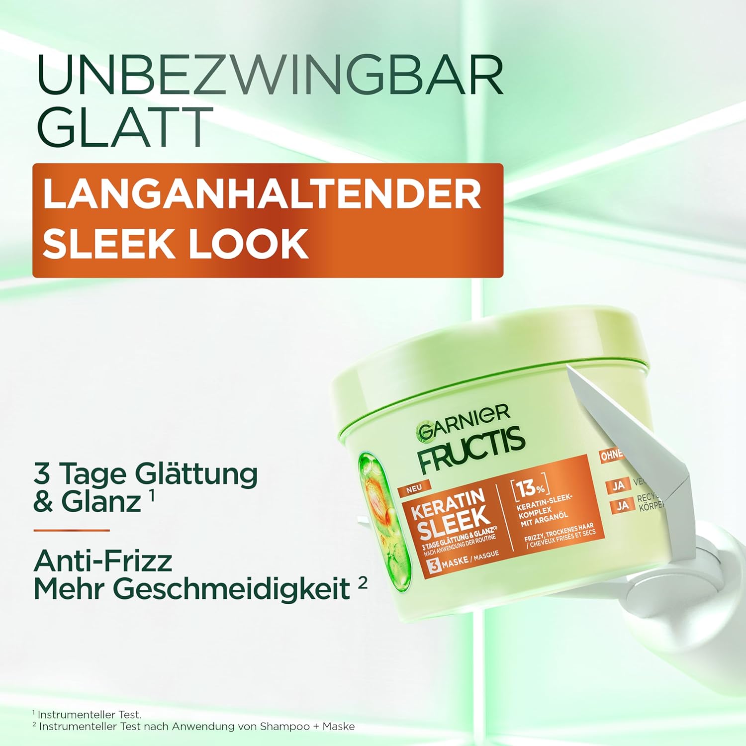 Thumbnail 3 de Garnier Fructis Keratin Sleek 4-tlg Haarpflegeset – Glättung mit Keratin-Komplex und Arganöl