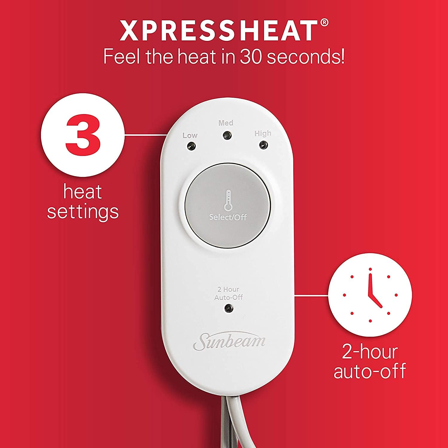 Thumbnail 4 de Sunbeam 2101734 ConformHeat Heating Pad, 3 Heat Settings, Auto-Off
