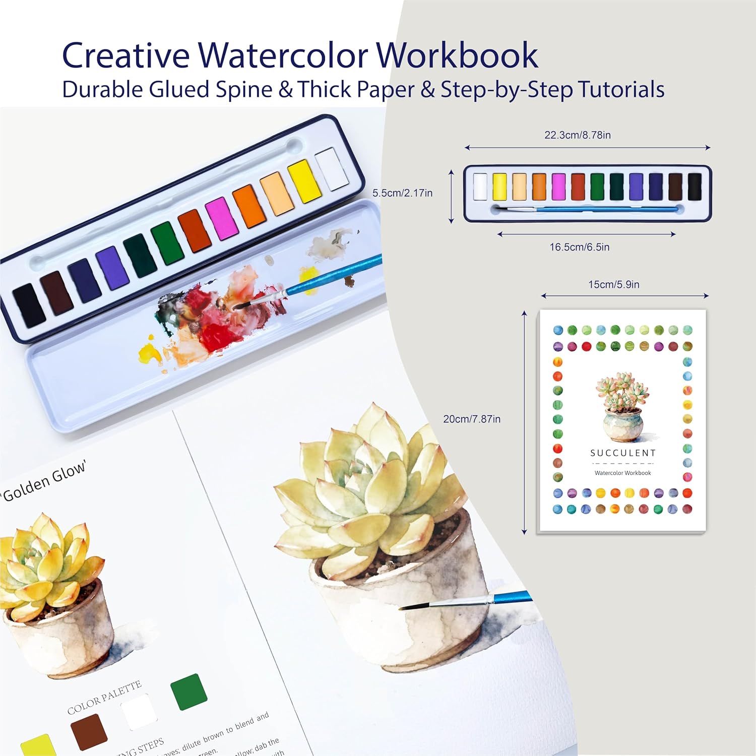 Detalle 2 de CraftyManor Watercolor Workbook Butterfly