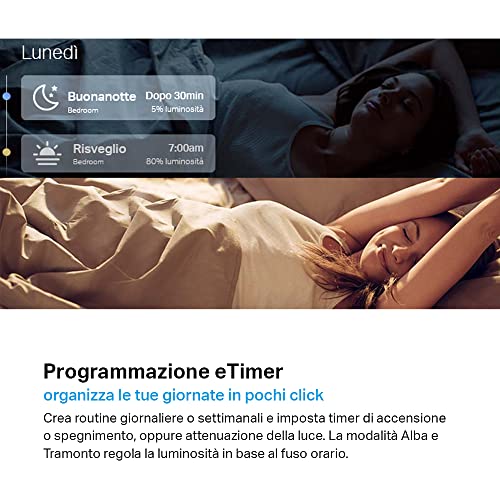 Detalle de Tapo L510E: Lampadina Wi‑Fi E27 9W dimmerabile 2700K (2 pezzi) con controllo vocale