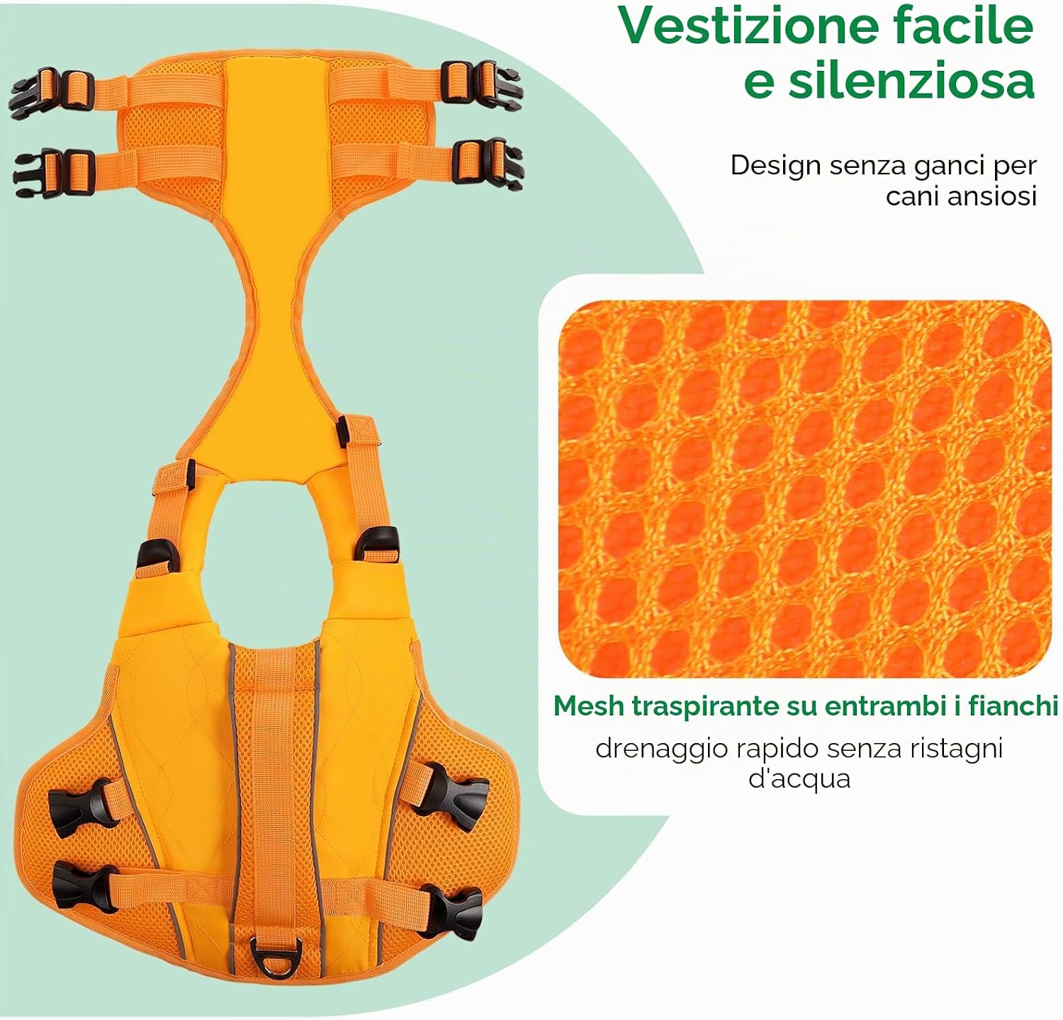 Thumbnail 6 de KONVINIT Giubbotto di Salvataggio per Cani in Jell Orange: Sicurezza e Comfort in Acqua per Taglia L
