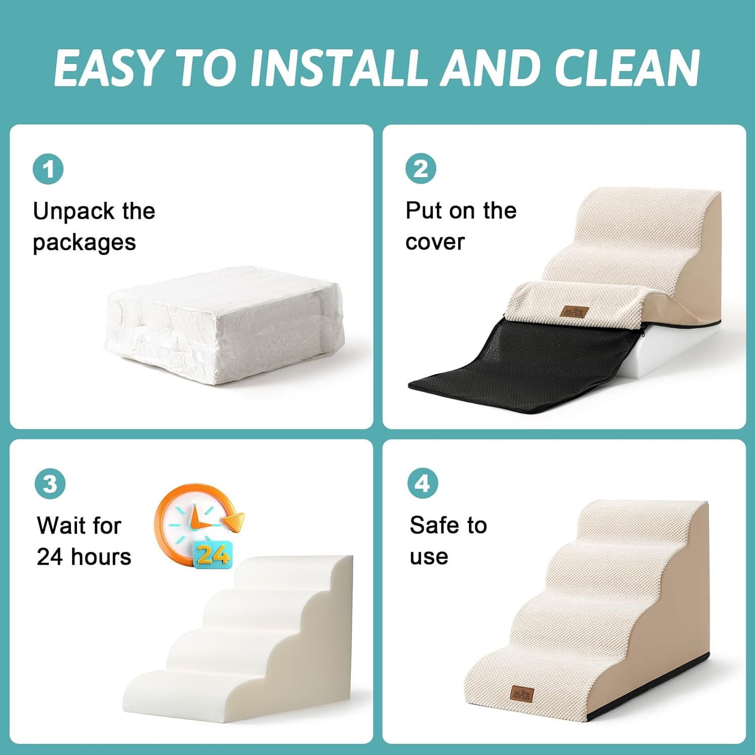 Thumbnail 6 de COZY KISS Dog Stairs for Small Dogs
