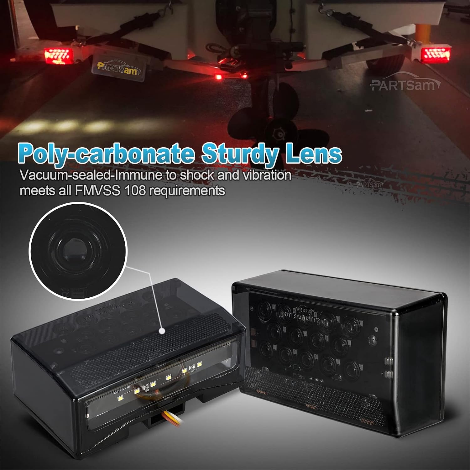 Thumbnail 2 de Partsam 12V LED Trailer Light Kit