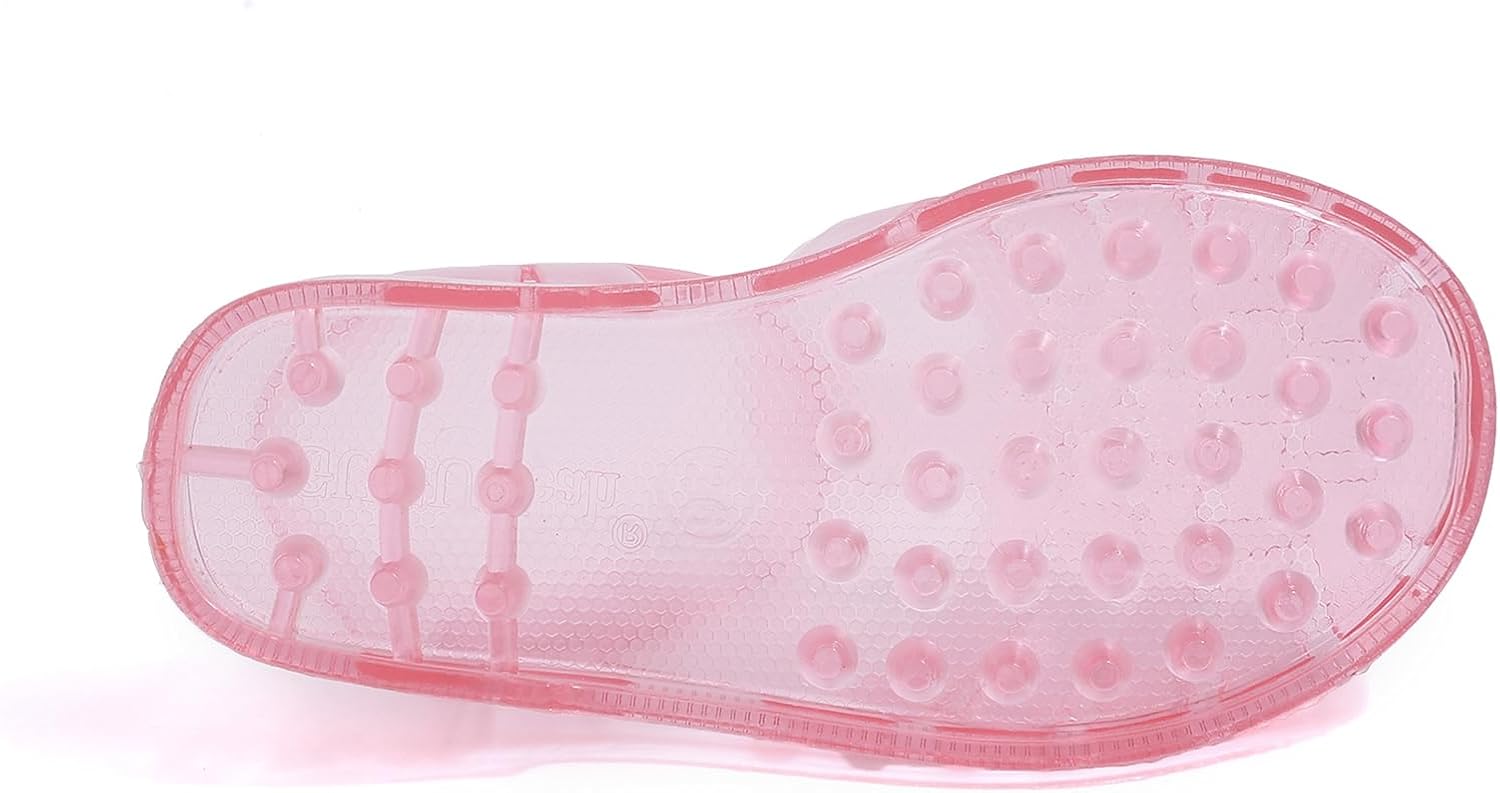 Detalle de GUGUYeah Jelly Sandals for Girls: Closed-Toe, Sparkly Princess-Style Water Sandals