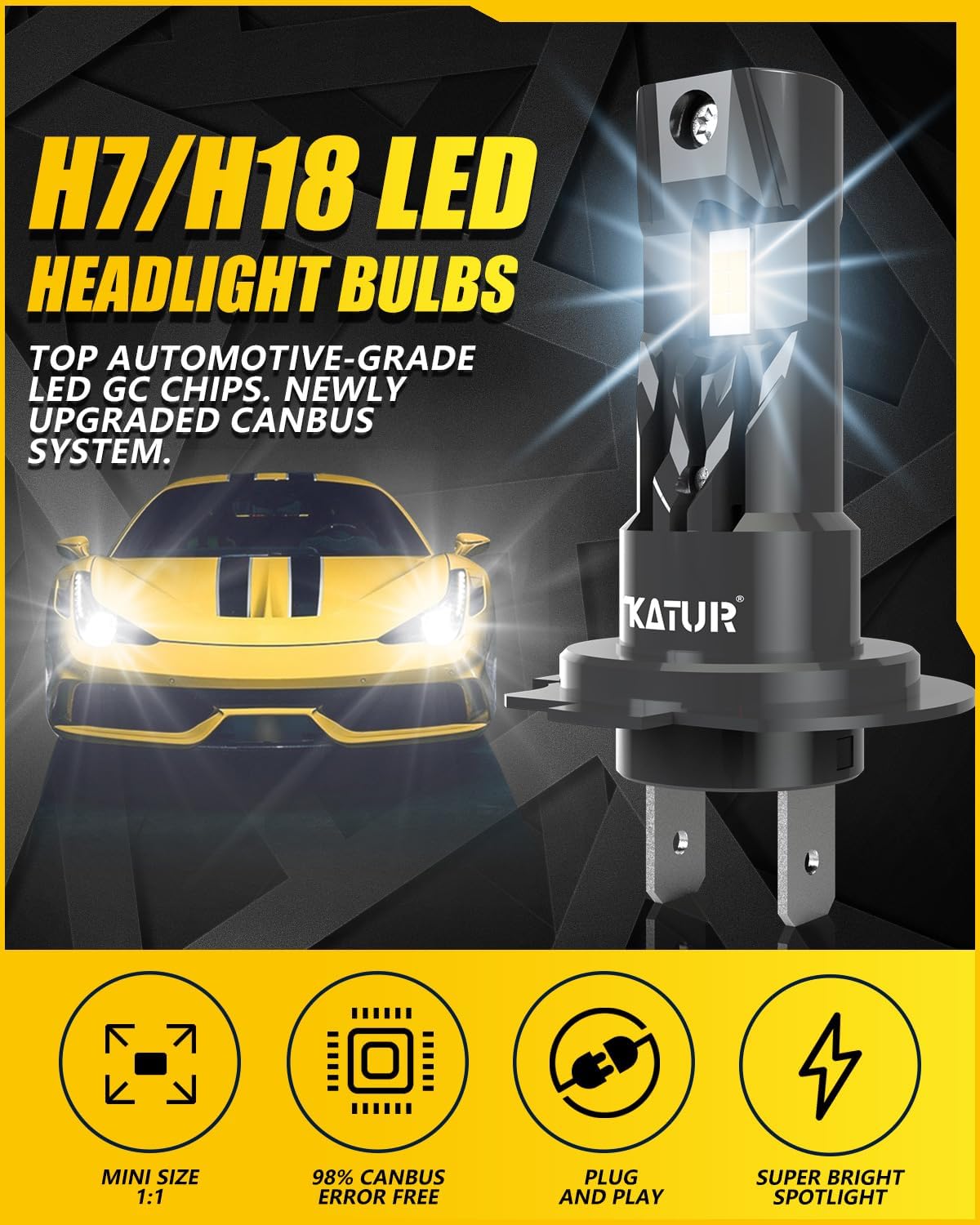 Thumbnail 6 de KATUR H7 LED 18000 lm per fari auto