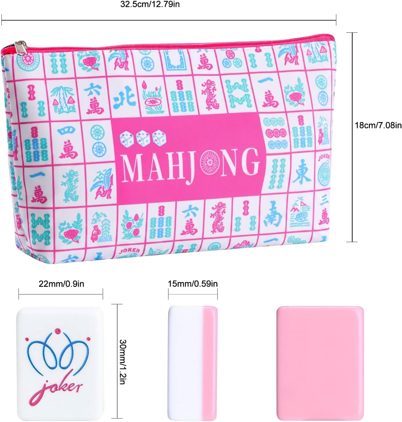 Detalle 2 de Mahjong Tile Set, 1.2-Inch Tiles