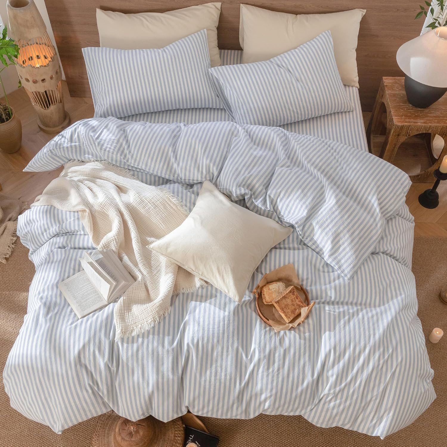 Detalle 1 de MOOMEE MooMee Striped Duvet Cover Set 80x90