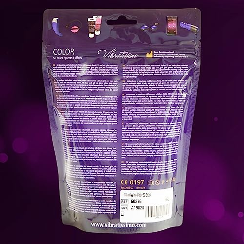 Detalle de VIBRATISSIMO Préservatifs Color, 50 pièces ⚡