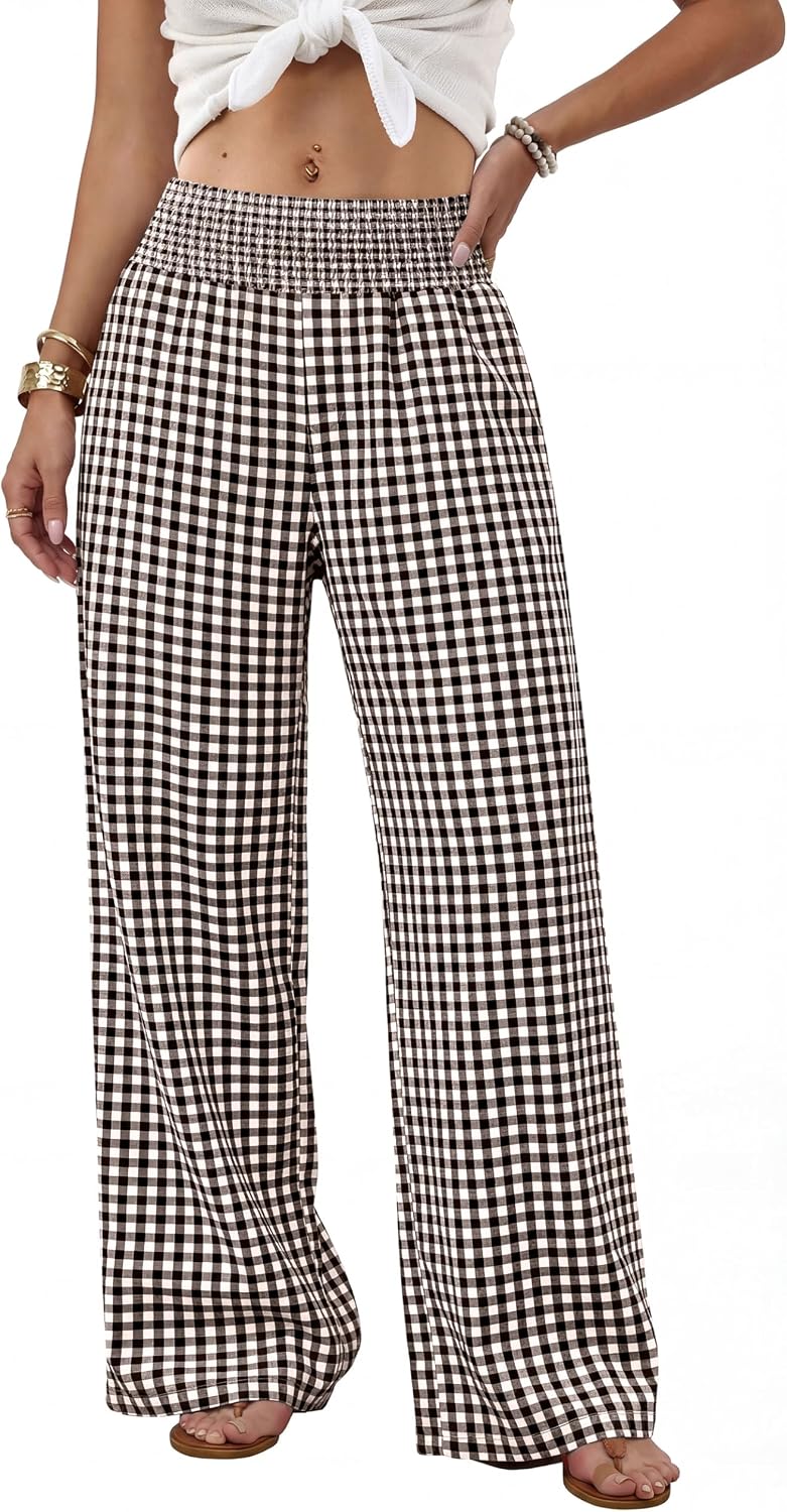 Detalle 2 de Sampeel Wide-Leg Pants for Women, High Waist with Pockets
