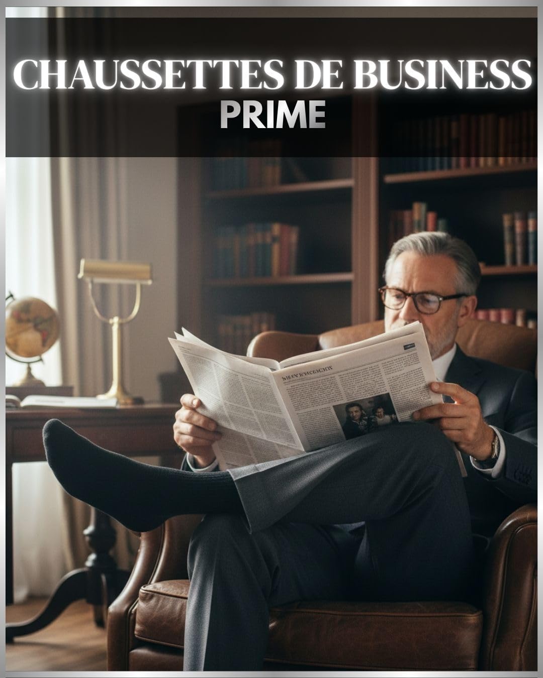 Detalle de Chaussettes Homme Business Noir (lot de 10) en coton respirant – Confort au quotidien
