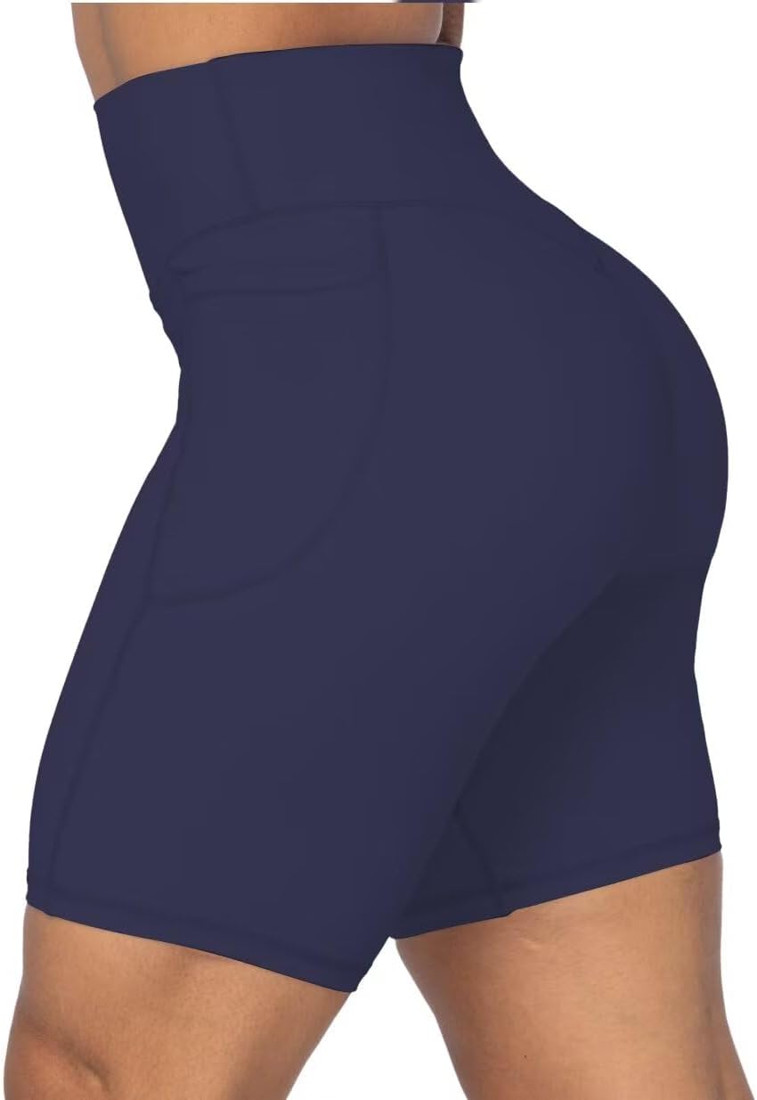 Detalle de Sunzel No Front Seam Biker Shorts for Women with Pockets — High-Waisted, Tummy Control, Squat-Proof
