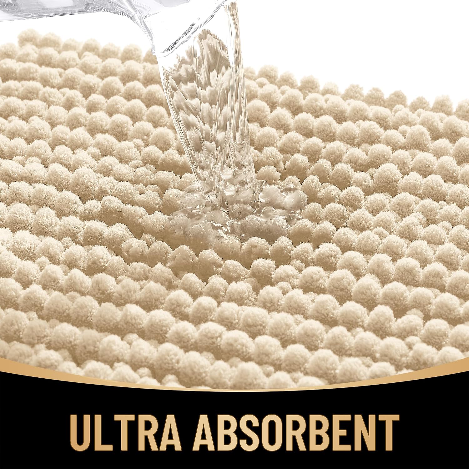 Thumbnail 2 de OLANLY Thick Bathroom Rug 24x16 Beige