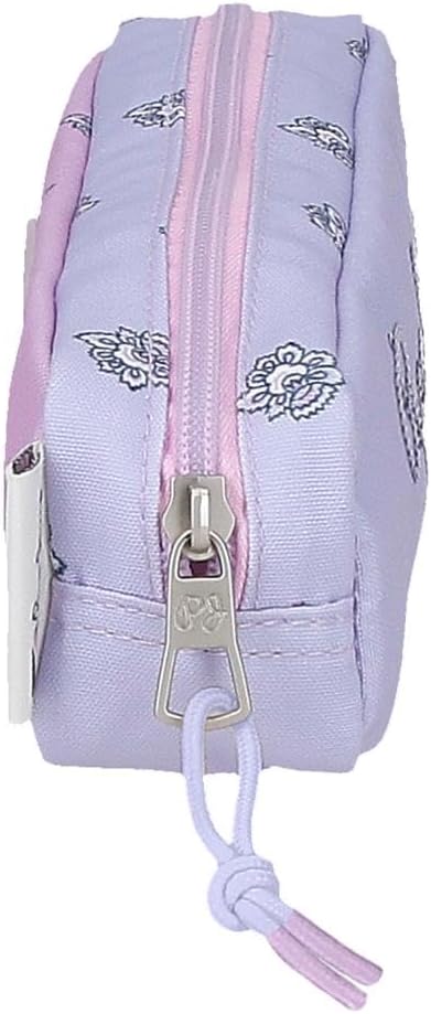 Detalle de Pepe Jeans Becca Astuccio Viola 22x7x3 cm in Poliestere – Compatto e di stile per la cancelleria quotidiana