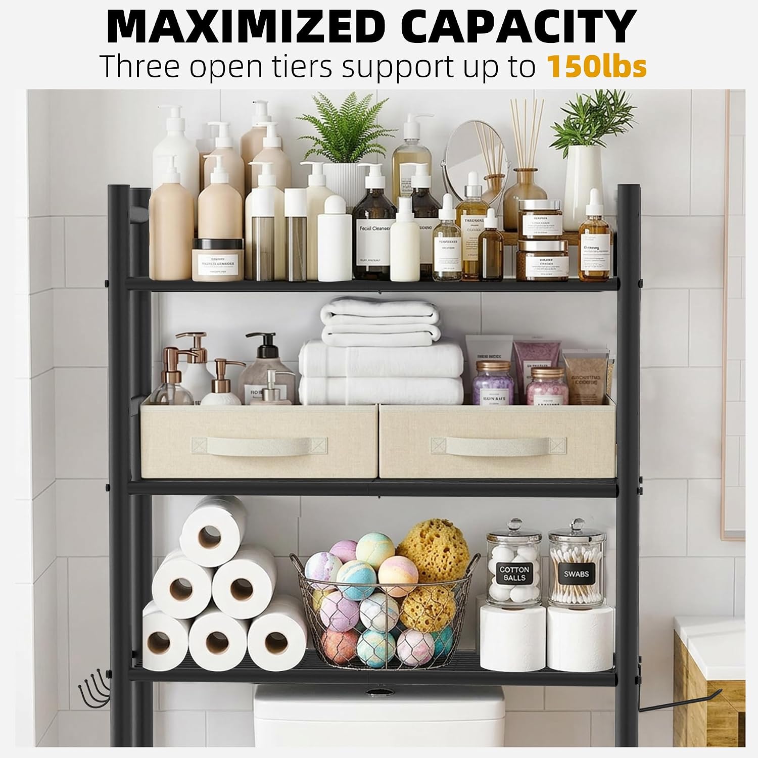 Thumbnail 4 de GloTika Over-Toilet Storage Cabinet, 64-Inch