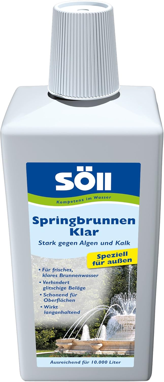 Detalle de Söll 80694 SpringbrunnenKlar: Klarwasserpflege für Außenbrunnen (1 L, reicht für 10.000 L)