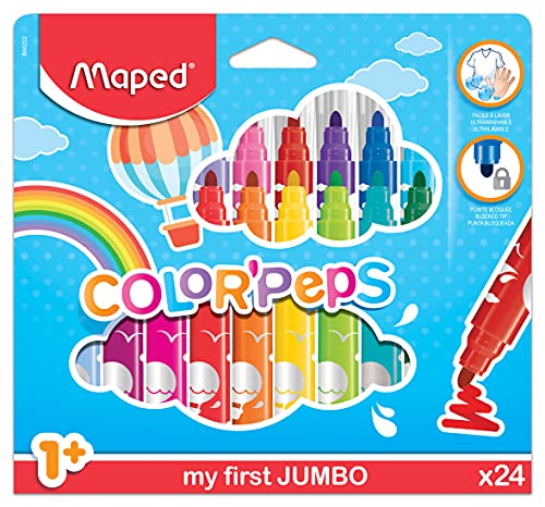 Detalle de Maped Color Peps Early Age jumbo 24 colores 🖍
