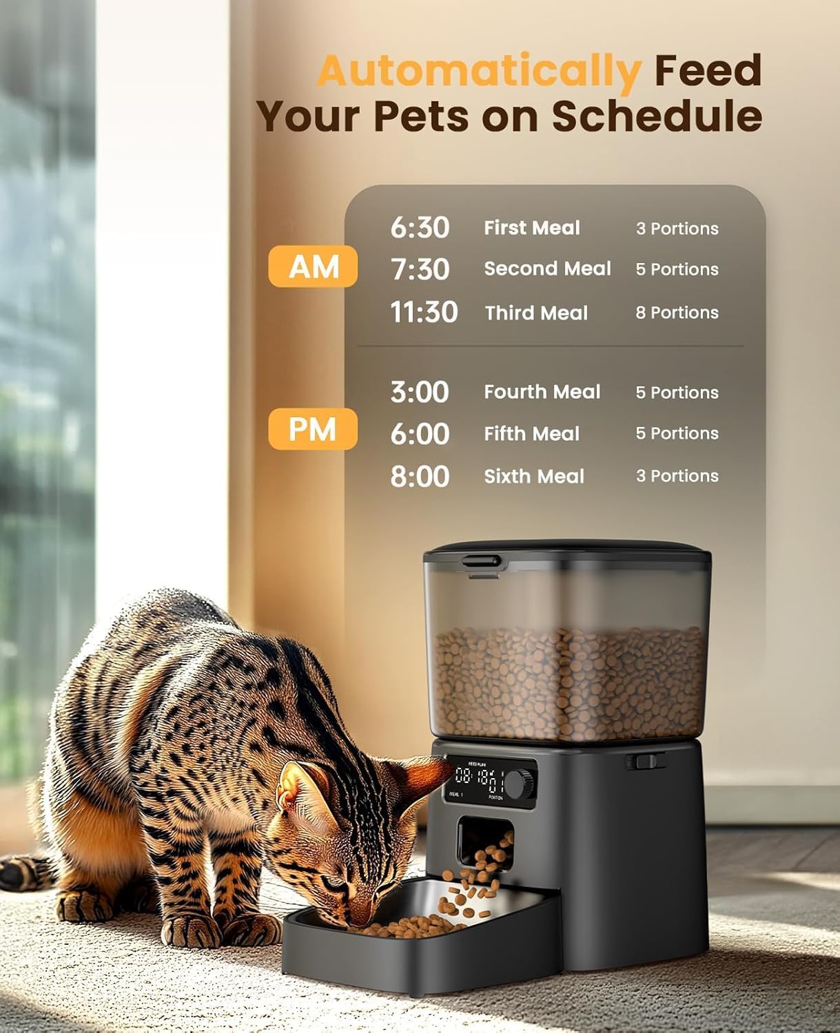 Detalle 2 de oneisall Automatic Cat Feeder 3.5L