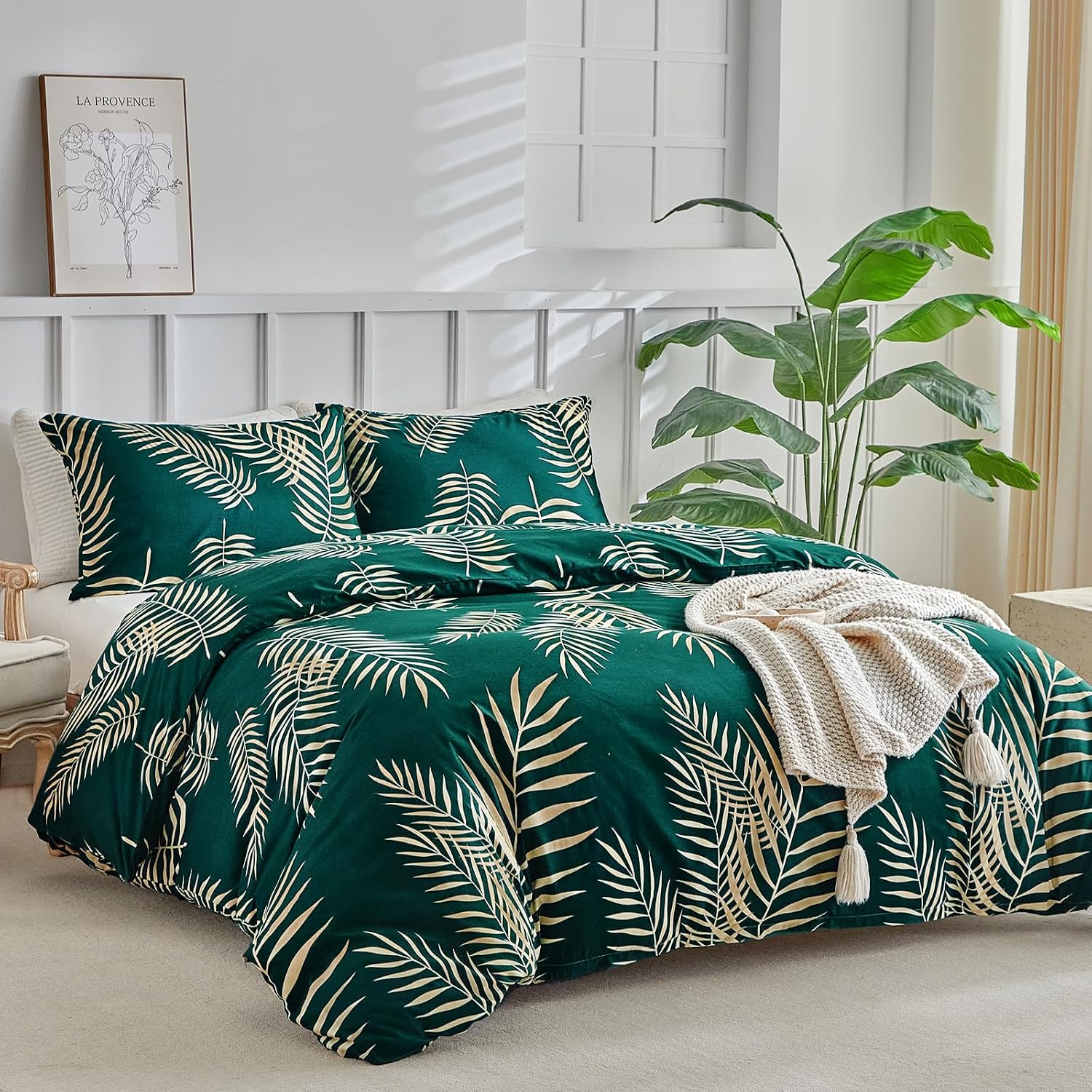 Detalle de Tokokimo Emerald Green King Size Duvet Cover Set