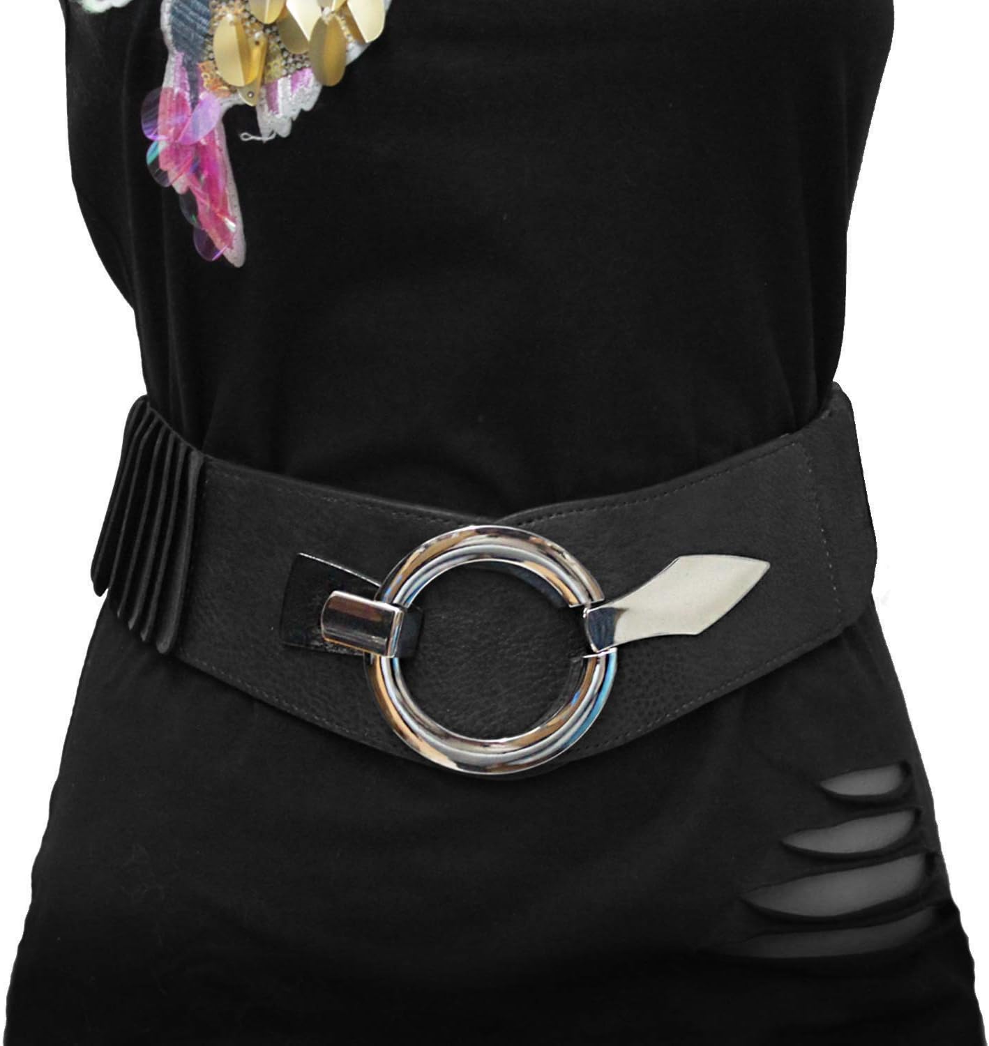 Thumbnail 1 de Glamexx24 Cintura elastica da donna lunga: cintura larga per vestiti, cappotti e outfit chic